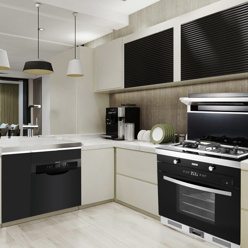 愛爾卡集成水槽一體洗碗機廚房洗菜盆內嵌松下嵌入式洗碗機洗碗槽